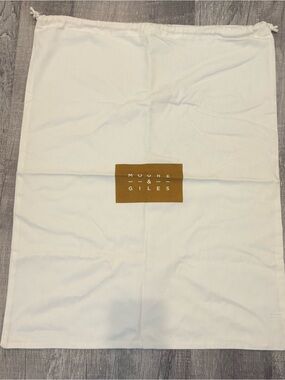 Moore & Giles White Canvas Dust Bag Drawstring Storage Bag Large 20x25